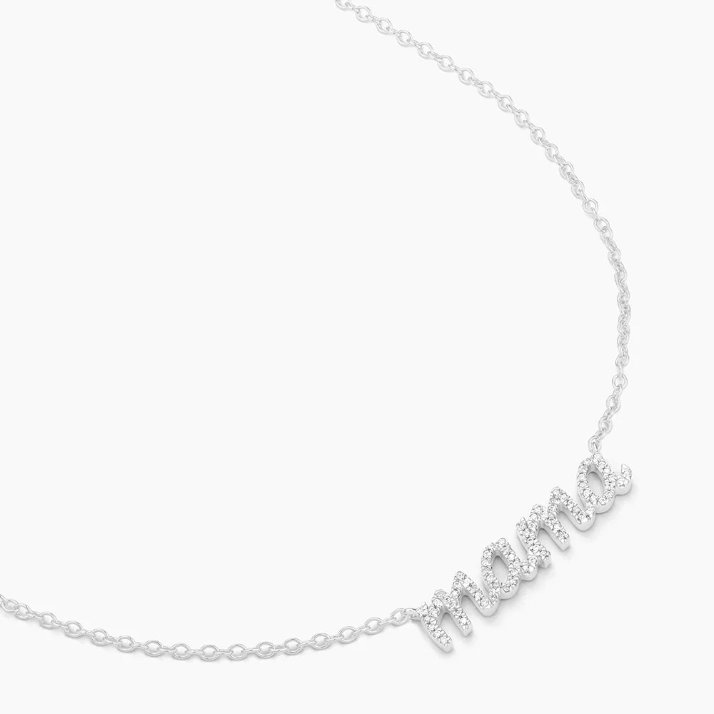 Love You Mama Pendant Necklace in silver by Ella Stein