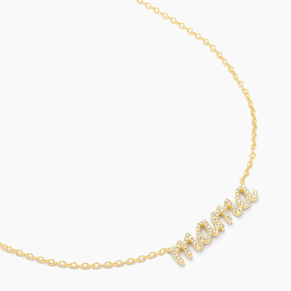 Love You Mama Pendant Necklace in gold by Ella Stein