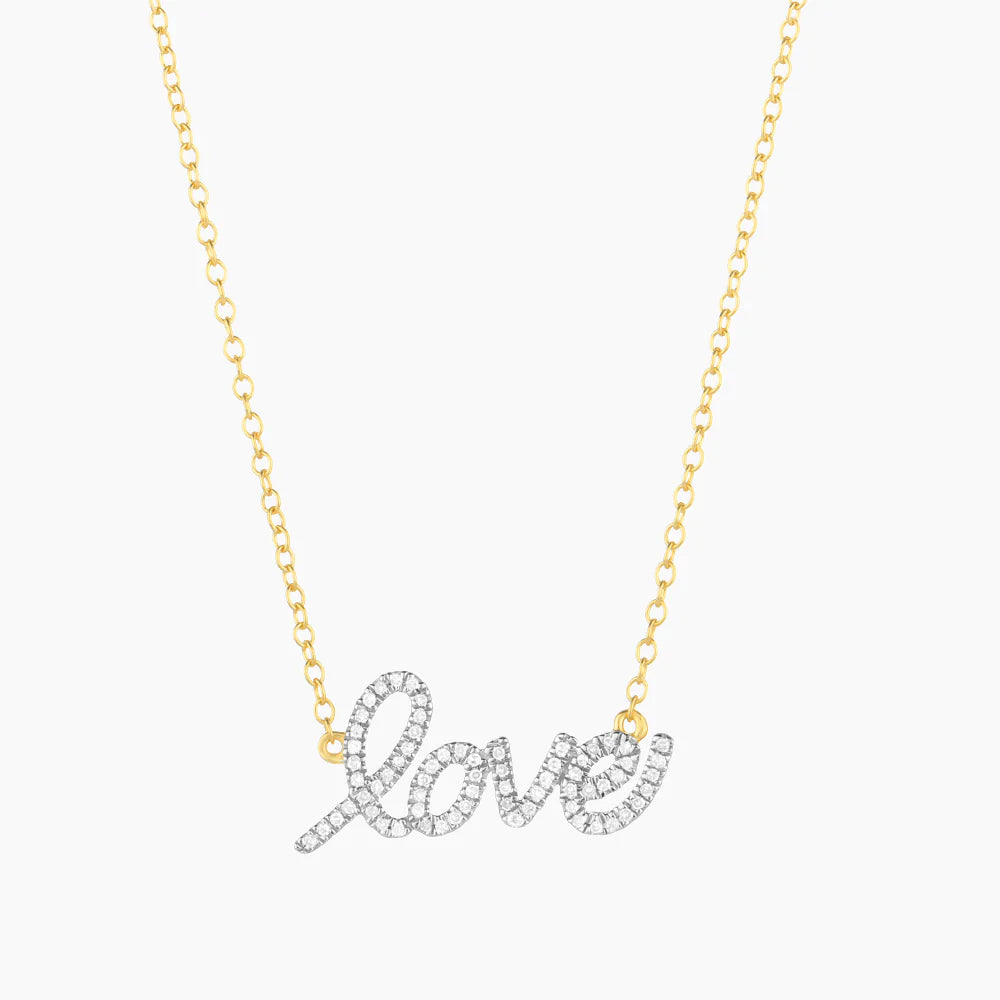Love is Love Pendant Necklace in gold by Ella Stein