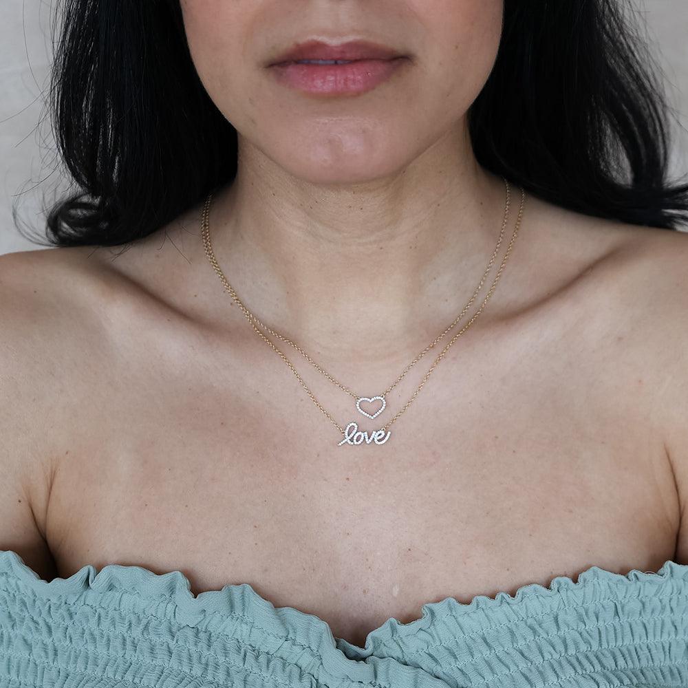Love is Love Pendant Necklace in gold by Ella Stein