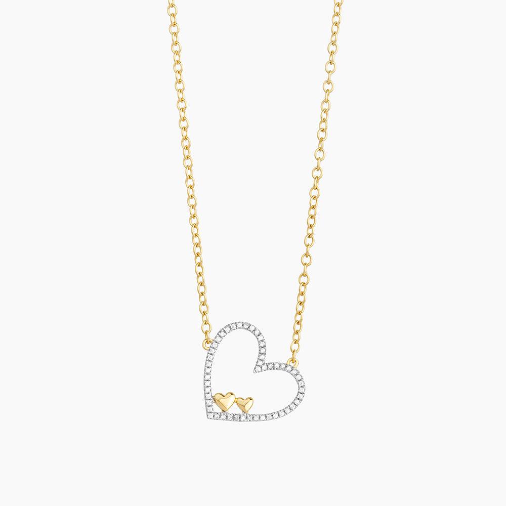 Double the Love Pendant Necklace in gold by Ella Stein