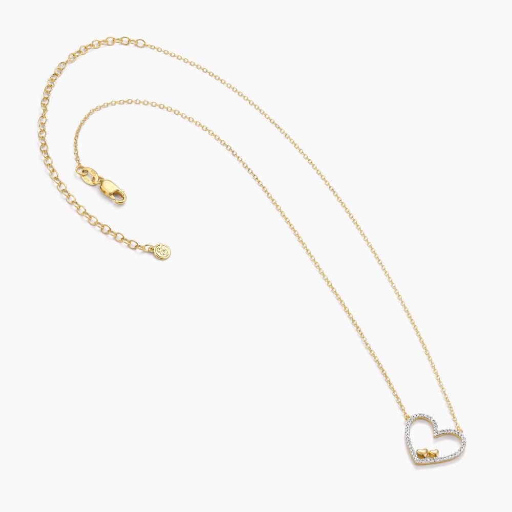 Double the Love Pendant Necklace in gold by Ella Stein