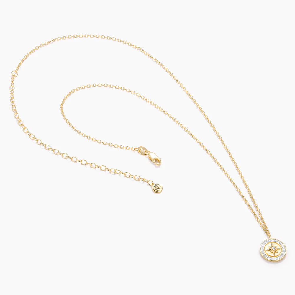 Your Own Path Compass Pendant Necklace in gold by Ella Stein
