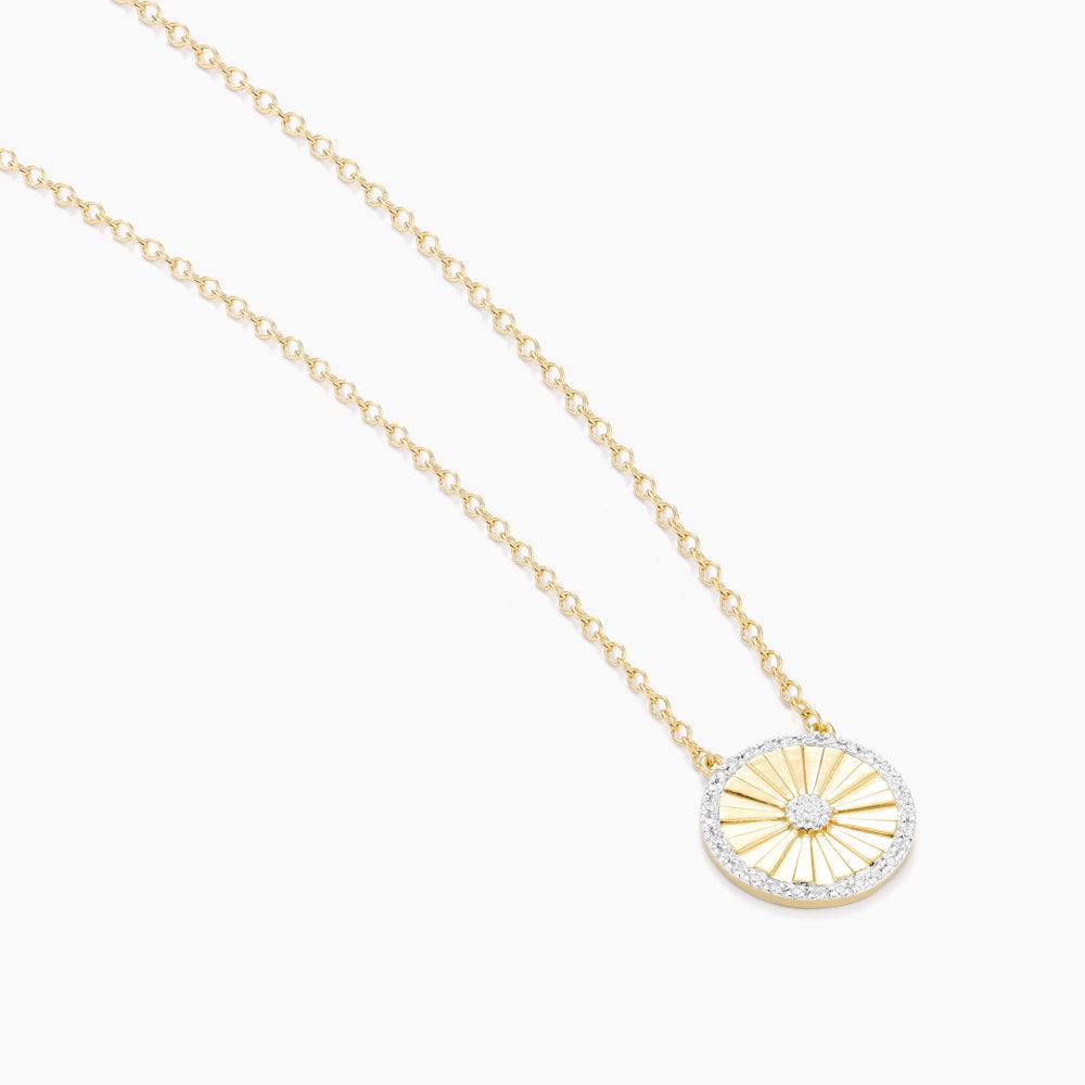Circleburst Pendant Necklace in gold by Ella Stein