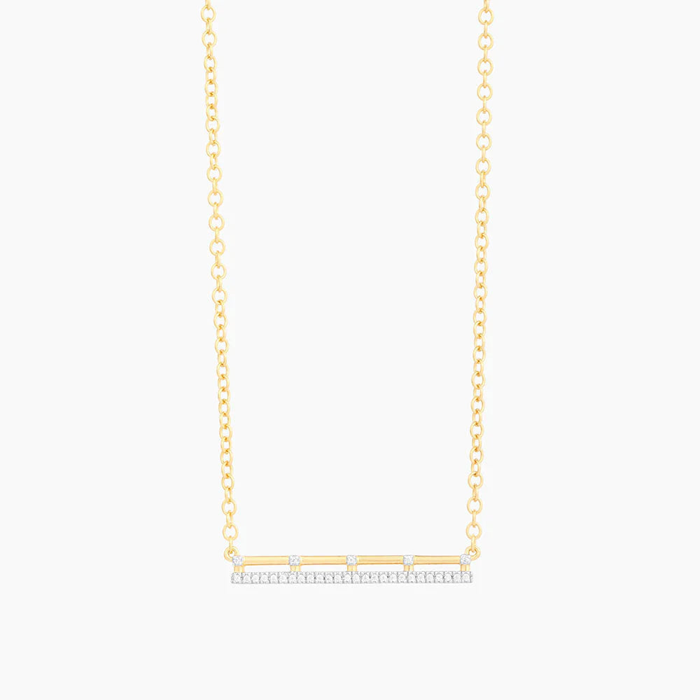 Hold The Bar High Pendant Necklace in gold by Ella Stein