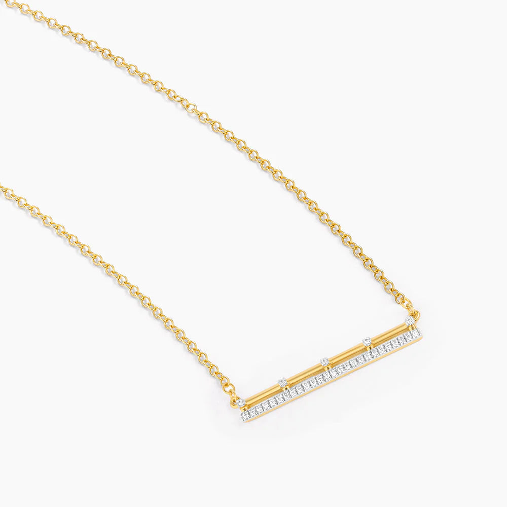 Hold The Bar High Pendant Necklace in gold by Ella Stein