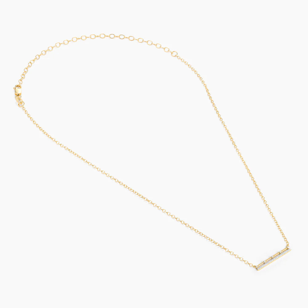 Hold The Bar High Pendant Necklace in gold by Ella Stein