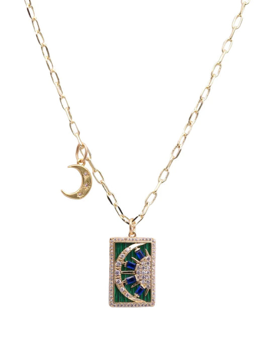 Moondance Necklace in gold by Farrah B