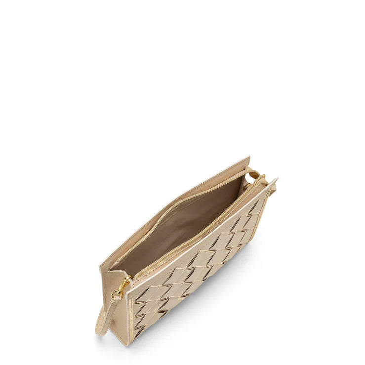 Olimpia Woven Crossbody Bag in cashmere by Uashmama