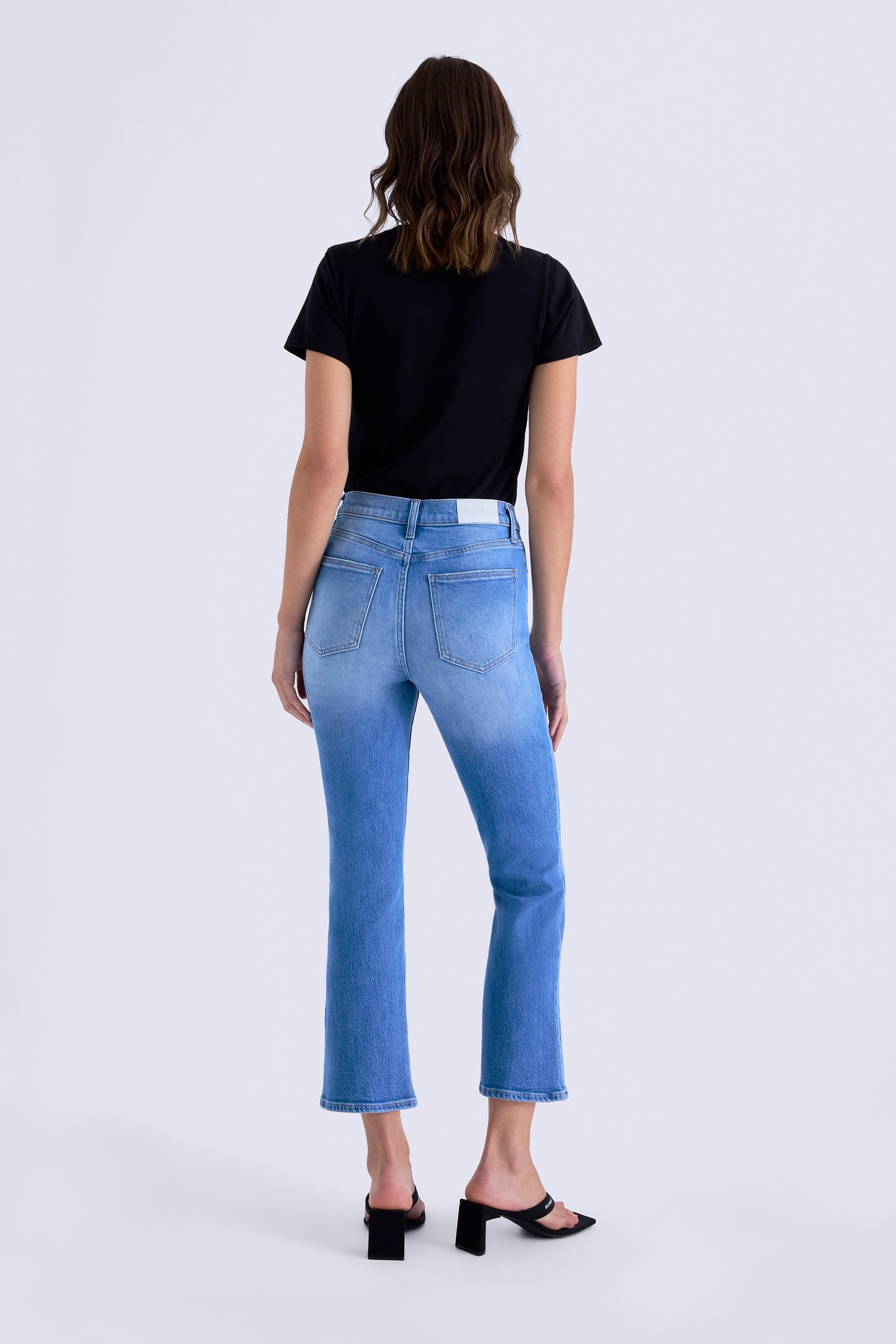 Lennon High Rise Crop Boot in hidden gem by Pistola