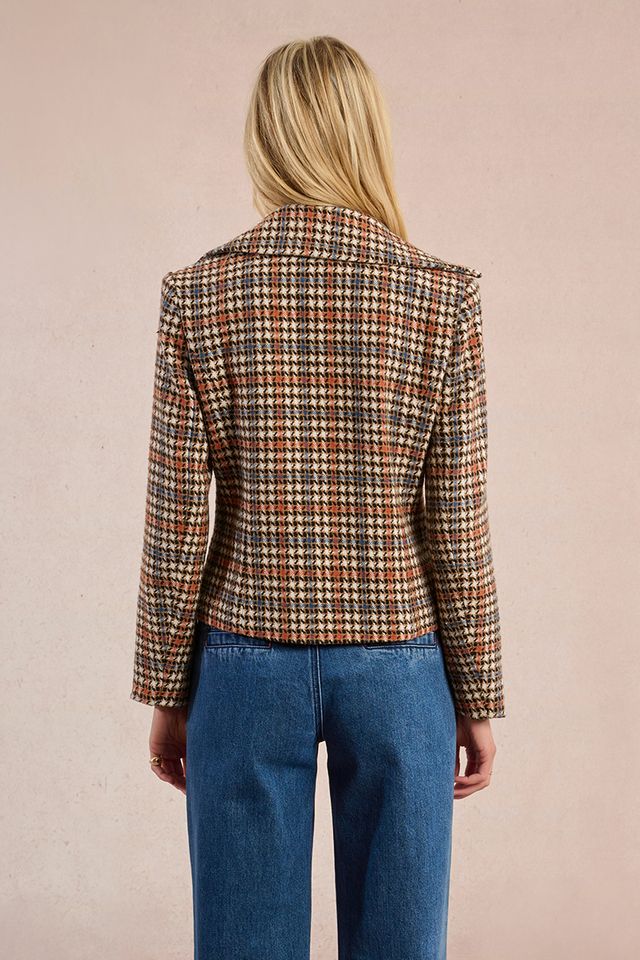 Houndstooth Jacket in brown by Molly Bracken