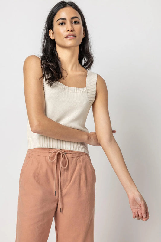 Sweater Tank in ivory by Lilla P
