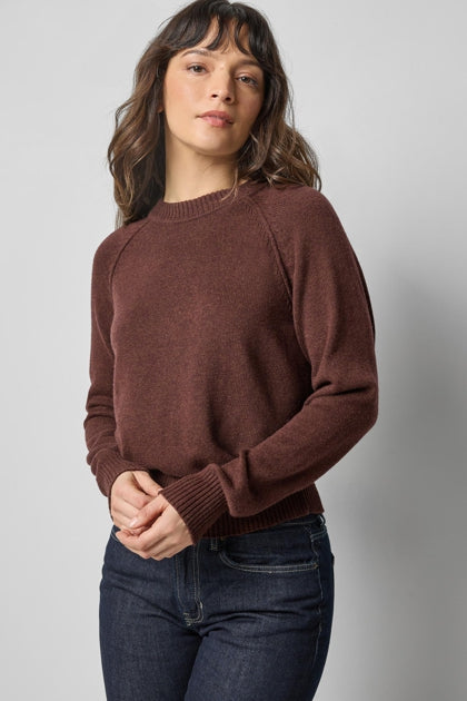 Raglan Sleeve Pullover Sweater in java by Lilla P