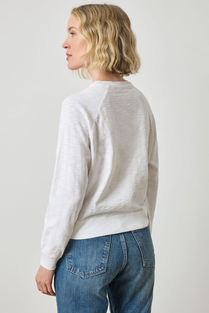 Raglan Sleeve Graphic Tee in white by Lilla P