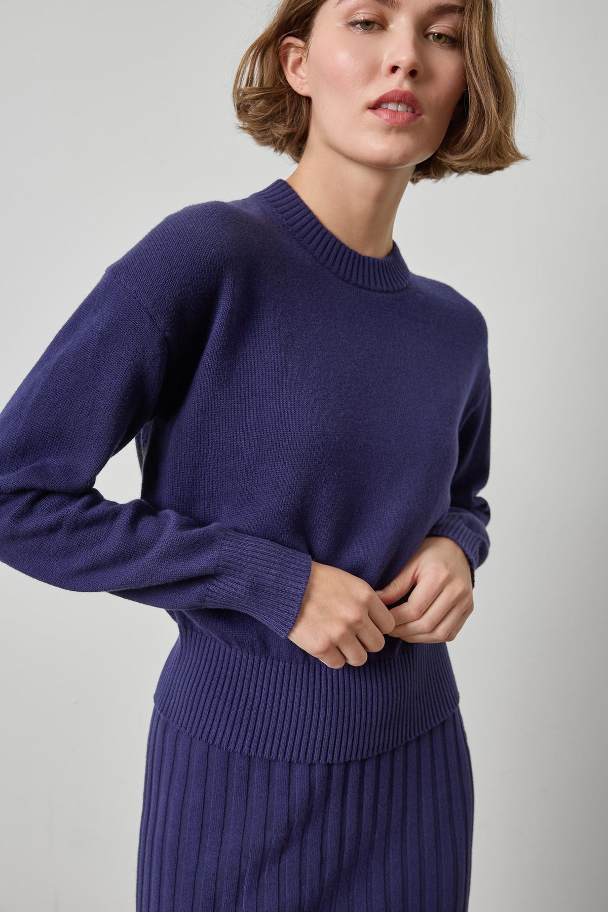 Relaxed Crewneck Sweater in neptune by Lilla P