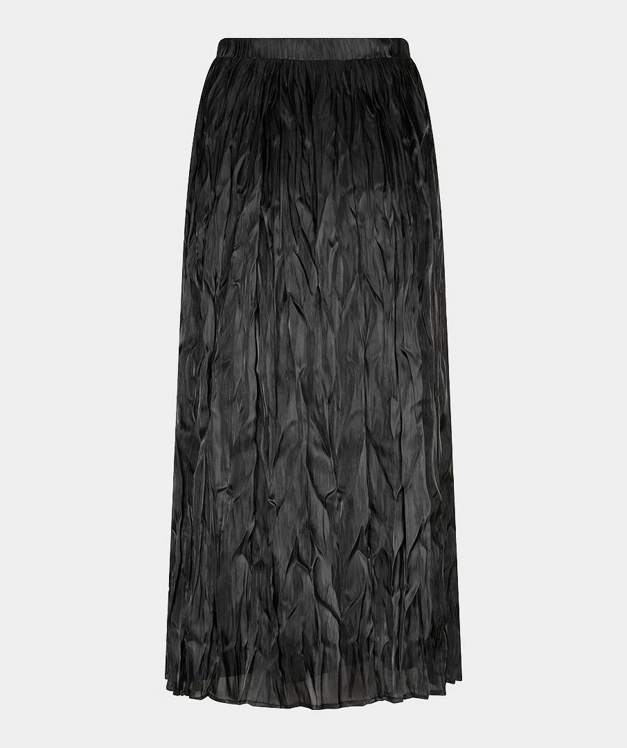 Pleated Midi Skirt in black by Esqualo