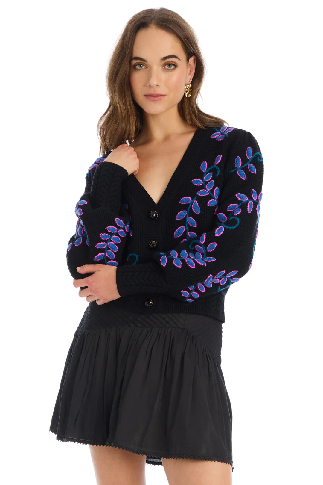 Piper Cardigan in black multi by Allison