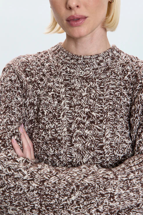 Quinn Sweater in Chocolate Marl by Pistola