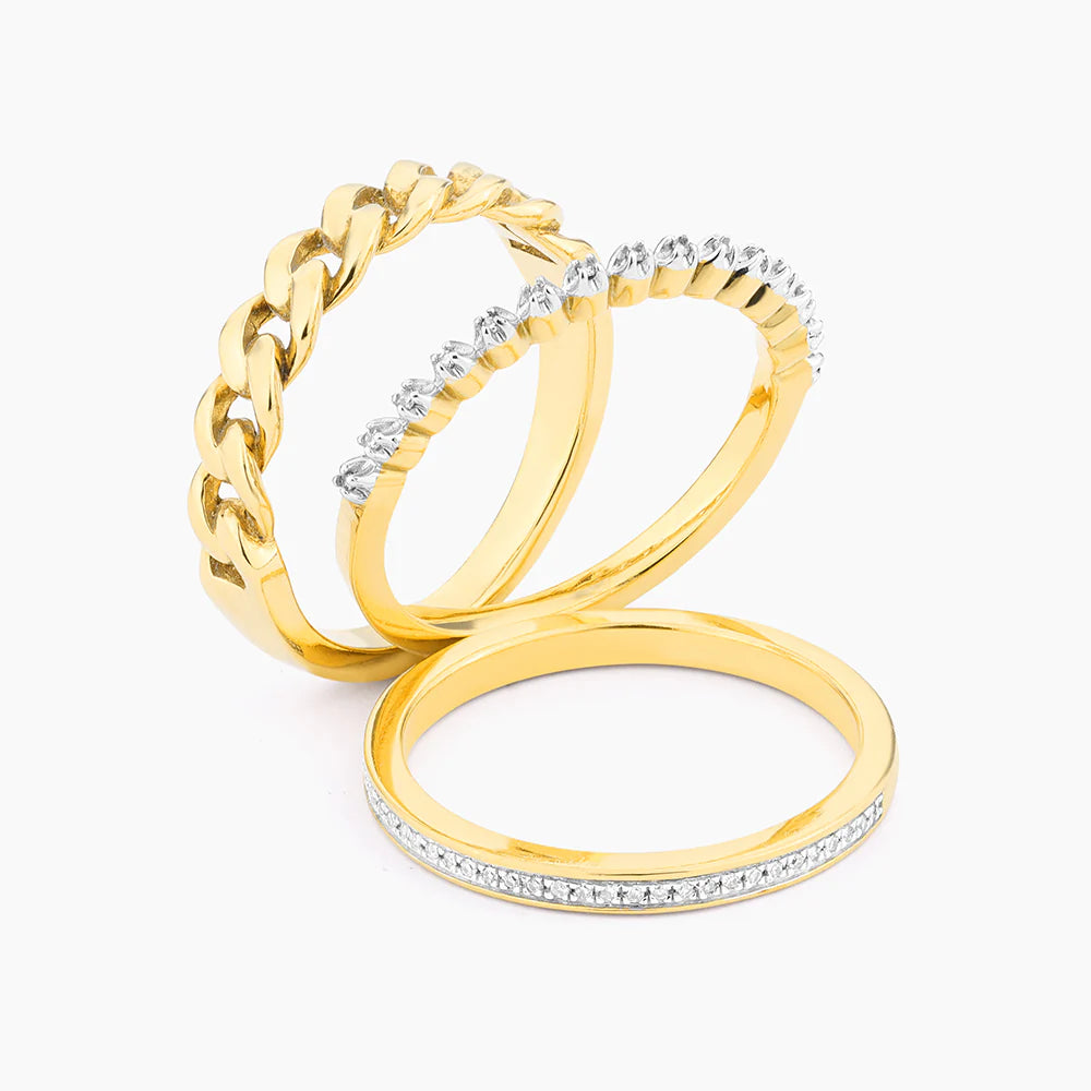 My Favorite Cuban Stackable Ring in gold (size 7.5) by Ella Stein