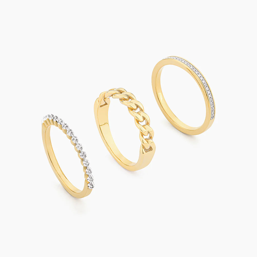 My Favorite Cuban Stackable Ring in gold (size 7.5) by Ella Stein