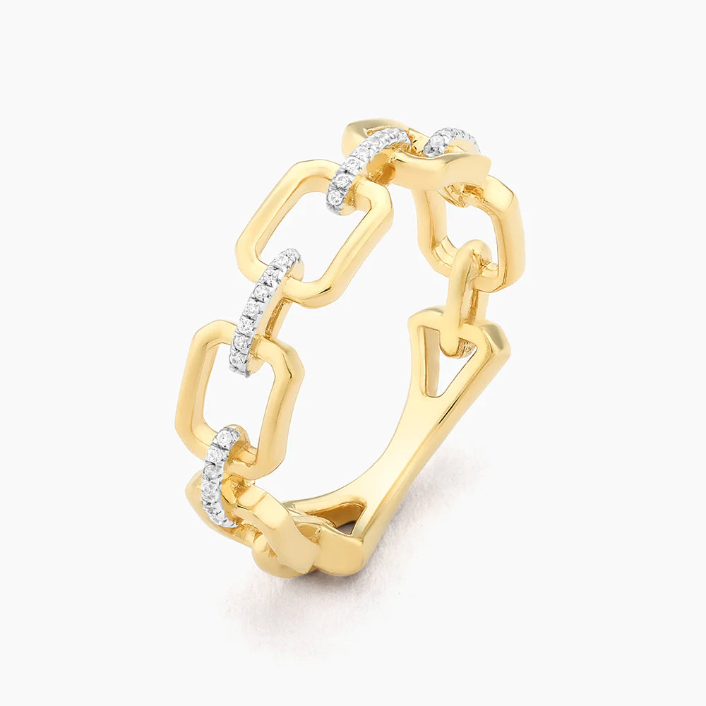 Let's Link Up Stackable Ring in gold (size 7) by Ella Stein