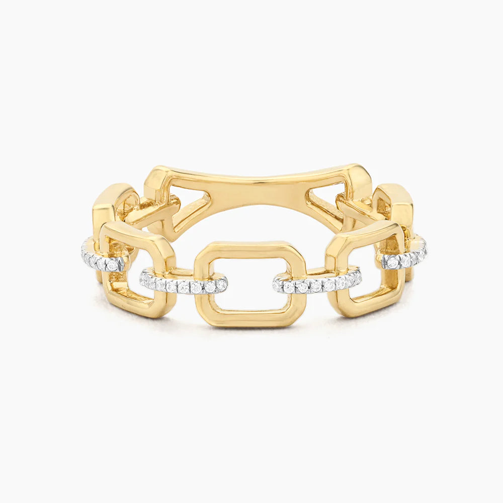 Let's Link Up Stackable Ring in gold (size 7) by Ella Stein