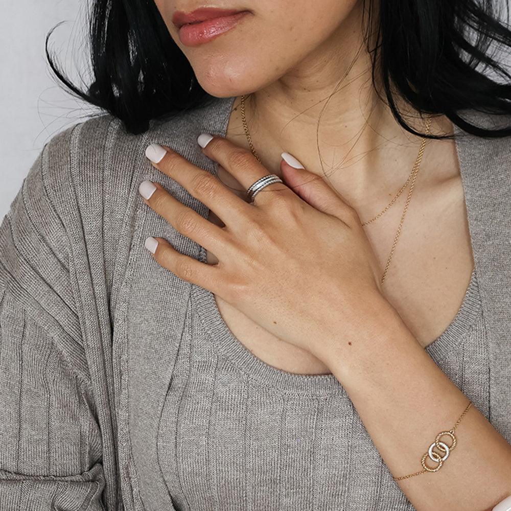 Unite Stackable Ring in gold (size 7) by Ella Stein