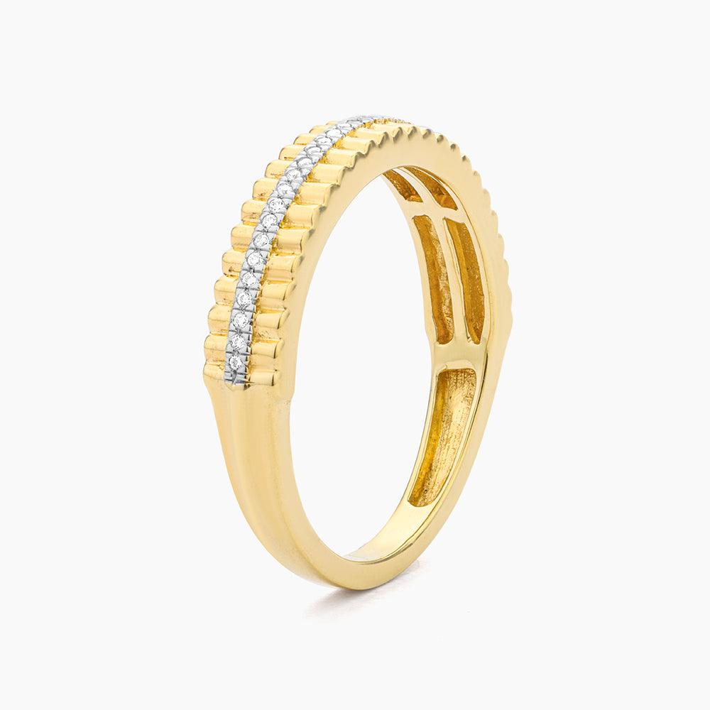 Groovy Bar Stackable Ring (size 8) in gold by Ella Stein
