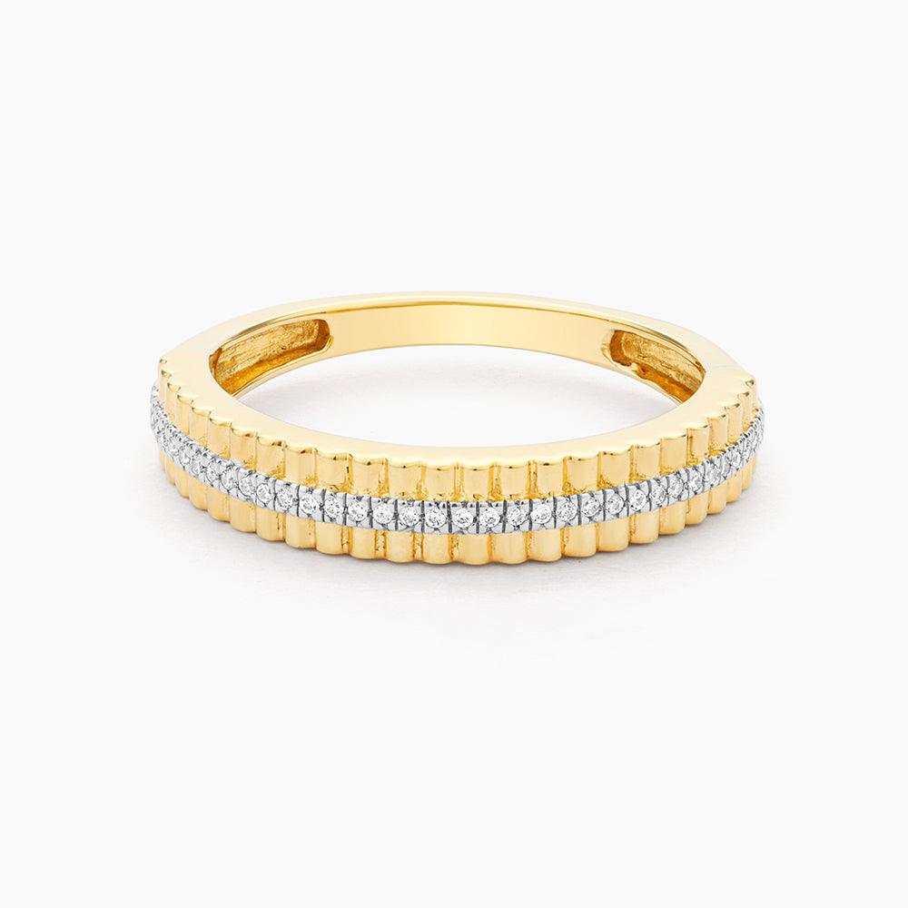 Groovy Bar Stackable Ring (size 8) in gold by Ella Stein
