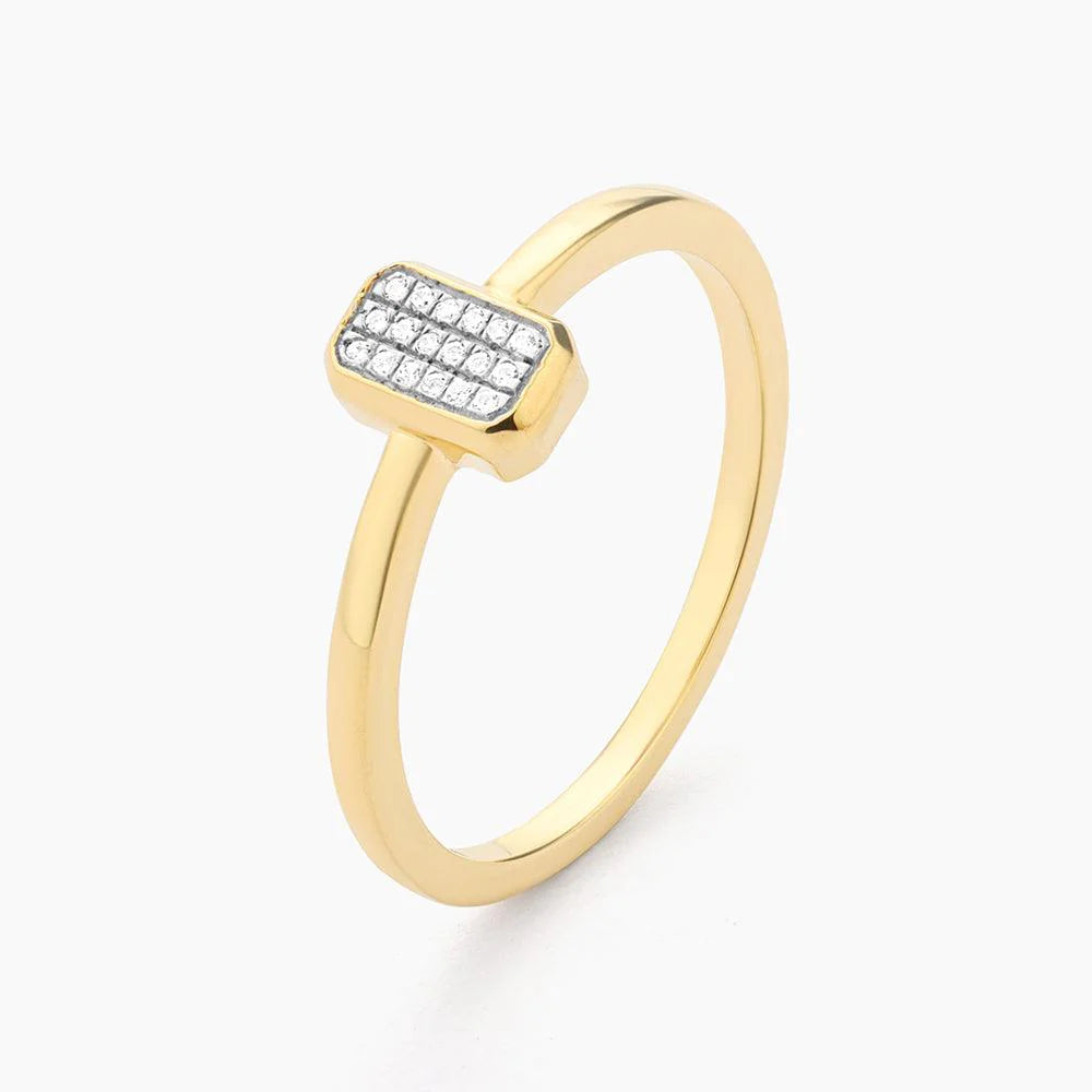 Even Emerald Statement Ring (size 6.5) in gold by Ella Stein