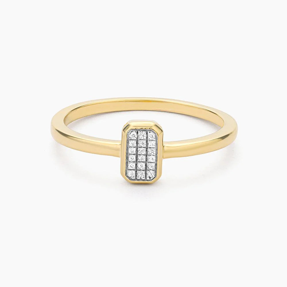 Even Emerald Statement Ring (size 6.5) in gold by Ella Stein