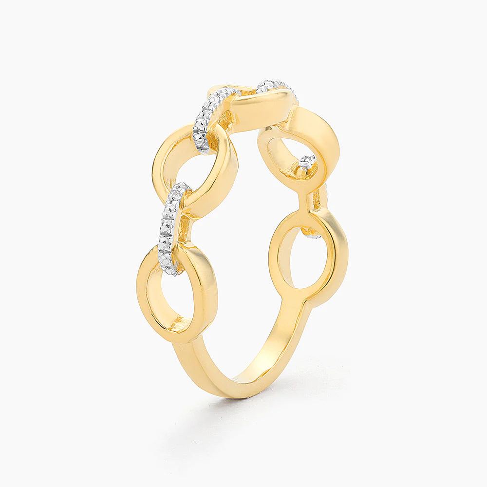 Linked Stackable Ring in gold (size 7) by Ella Stein