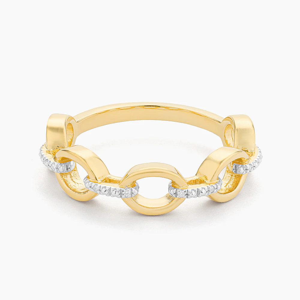 Linked Stackable Ring in gold (size 7) by Ella Stein