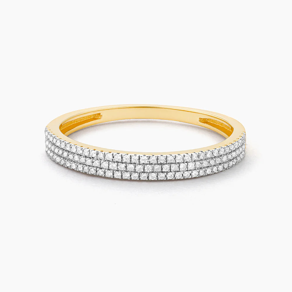 Triple Row Stackable Ring in gold (size 6) by Ella Stein