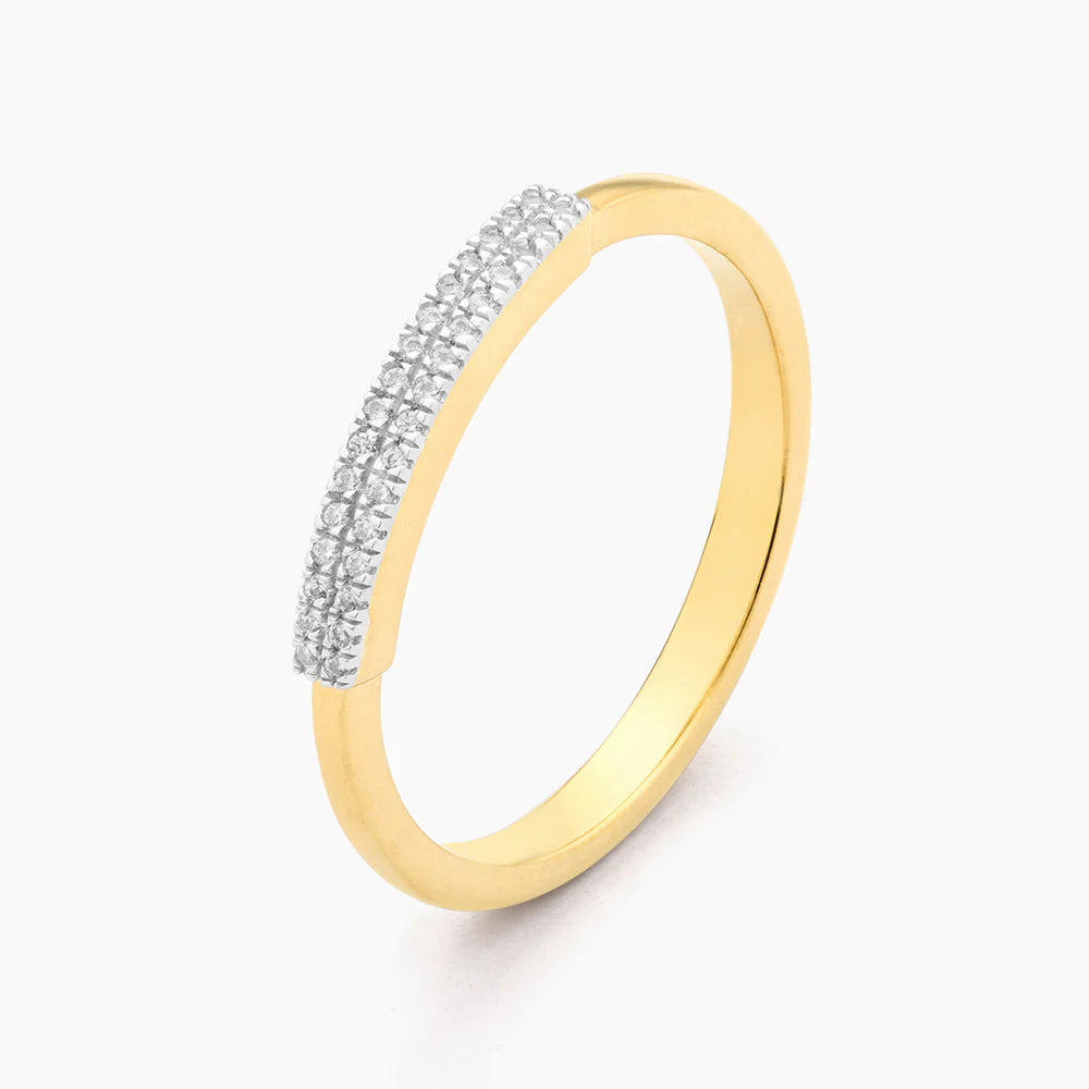 Bar None Stackable Ring in gold (size 6) by Ella Stein