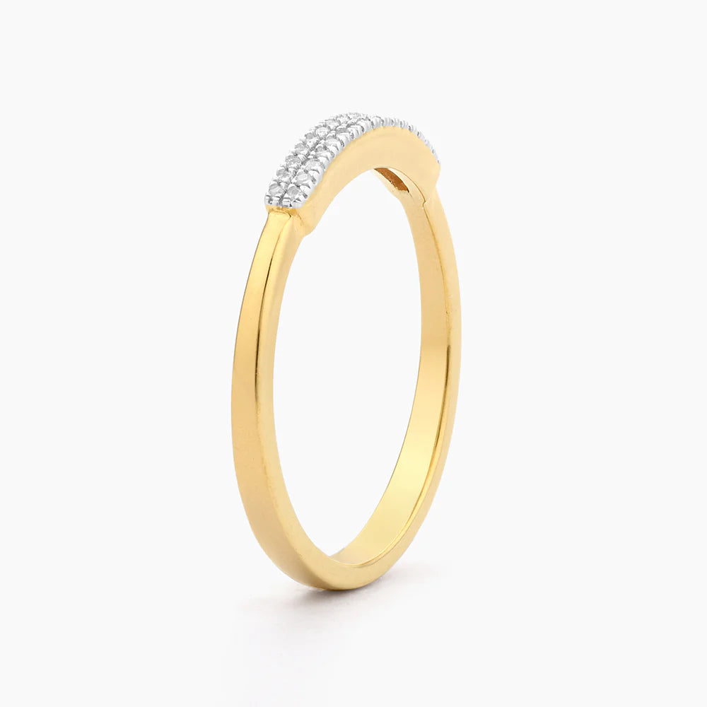 Bar None Stackable Ring in gold (size 6) by Ella Stein
