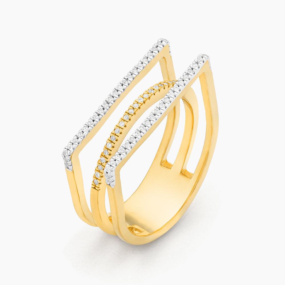 Deco Stack Ring in gold (size 7) by Ella Stein