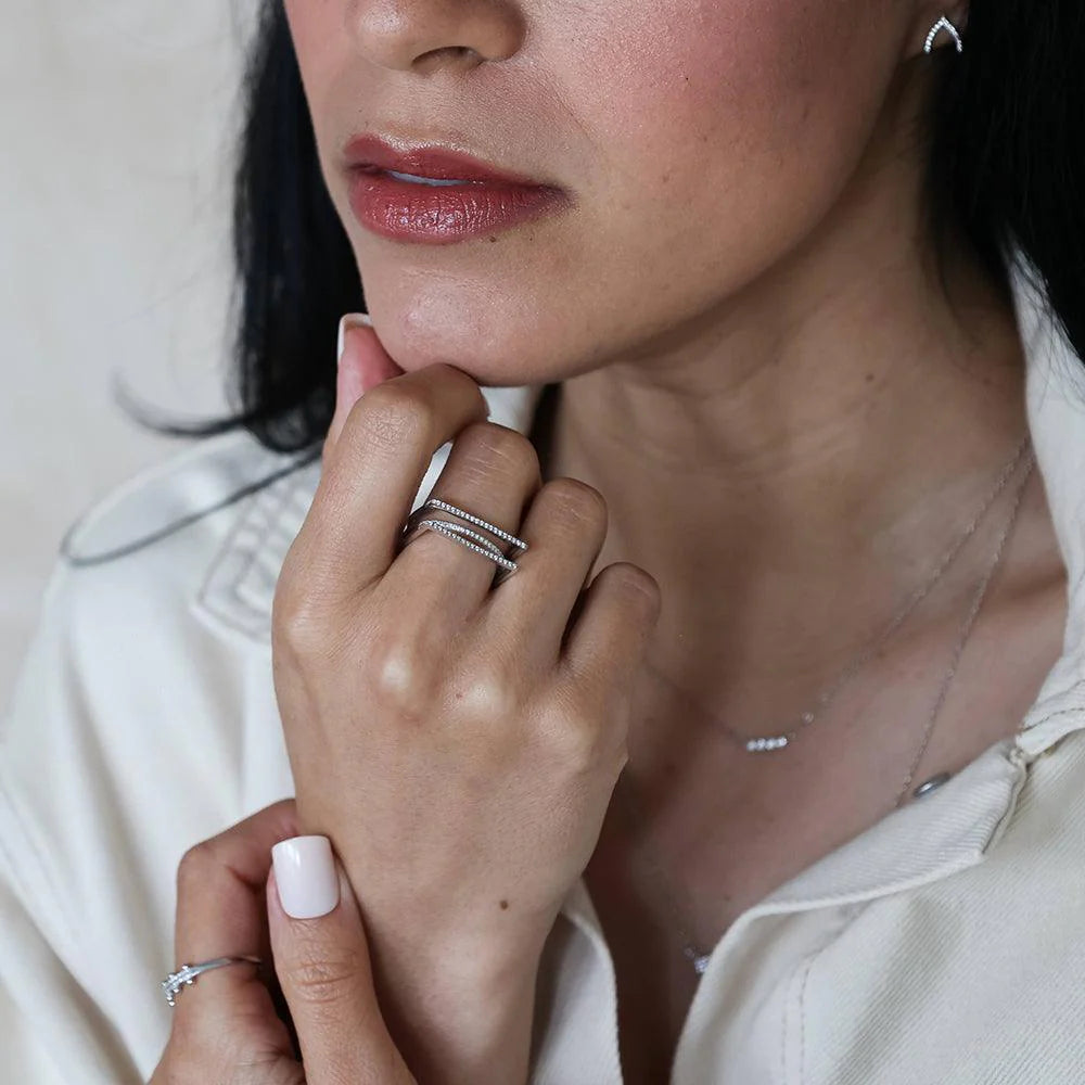 Deco Stack Ring in gold (size 7) by Ella Stein