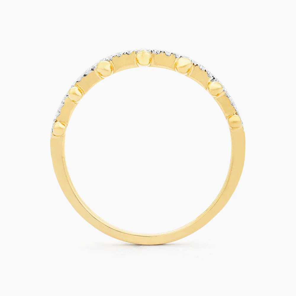 Down to Earth Stackable Ring (size 8) in gold by Ella Stein