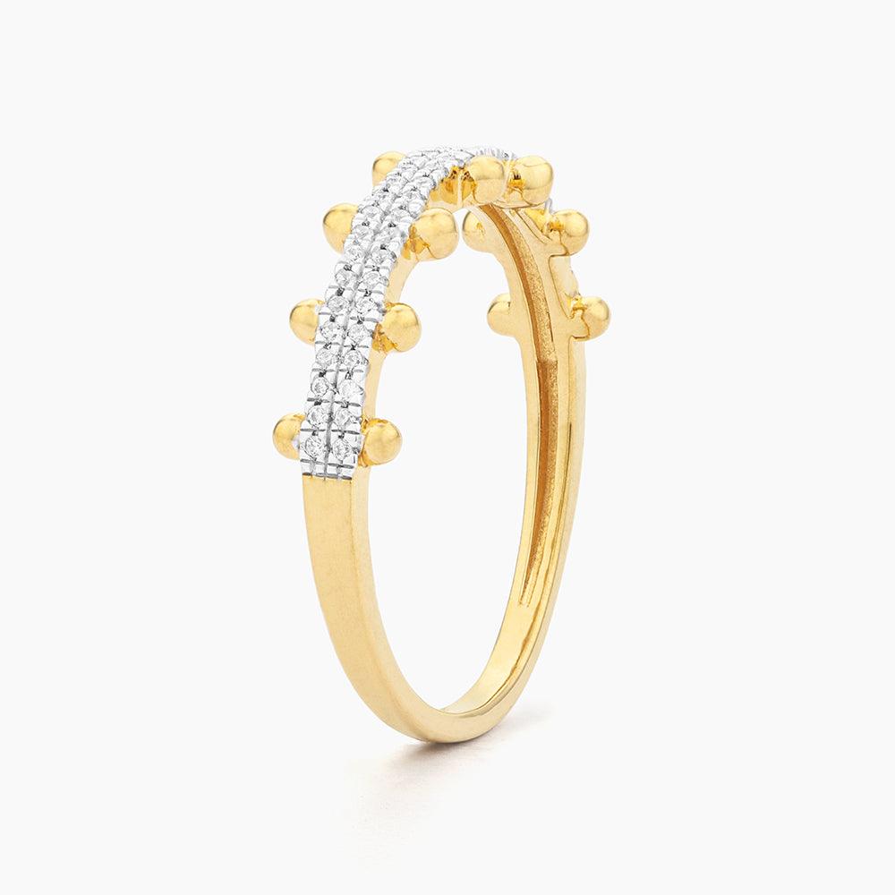 Down to Earth Stackable Ring (size 8) in gold by Ella Stein