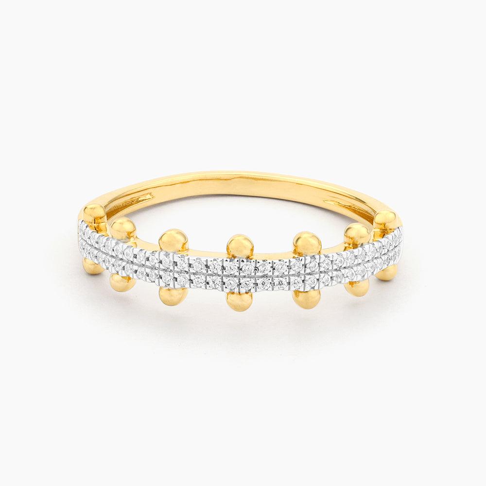 Down to Earth Stackable Ring (size 8) in gold by Ella Stein