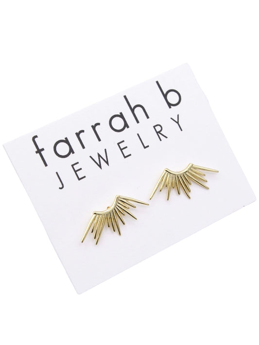 Lash Out Studs in gold by Farrah B