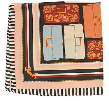Assorted Clutch Print Bandana Scarf in brown