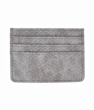 Skinny Credit Card Holder in snake gray