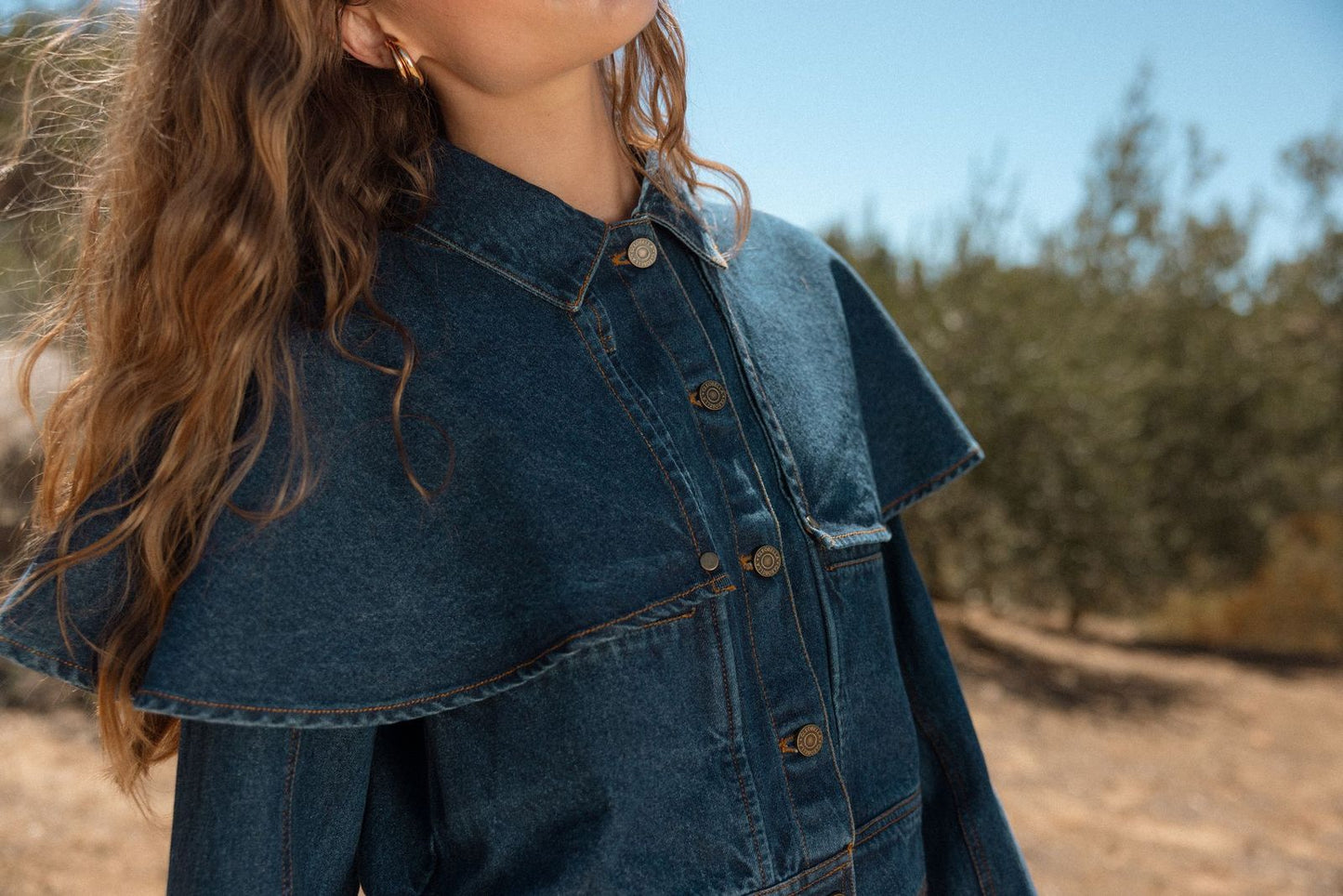 Clarke Jacket in dark denim by Cleobella