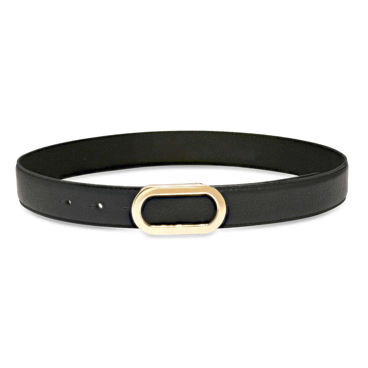 Camden Leather Belt in black by Laurel & Gold