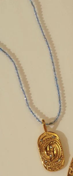 Sunrise Zodiac Necklaces in gold by Kozakh