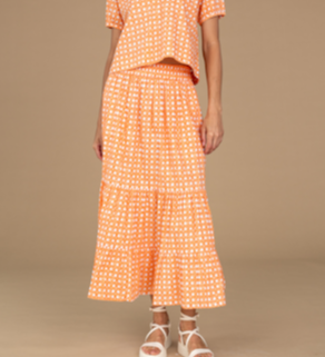 Surrey Skirt in orange wicker by Olivia James