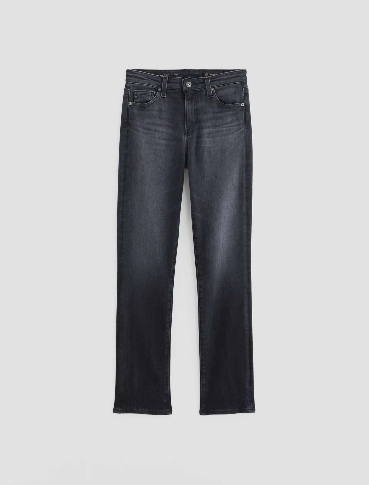 Mari High Rise Slim Straight Crop in glitch by AG