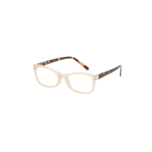 Joelle Reading Glasses: Tan +2.00